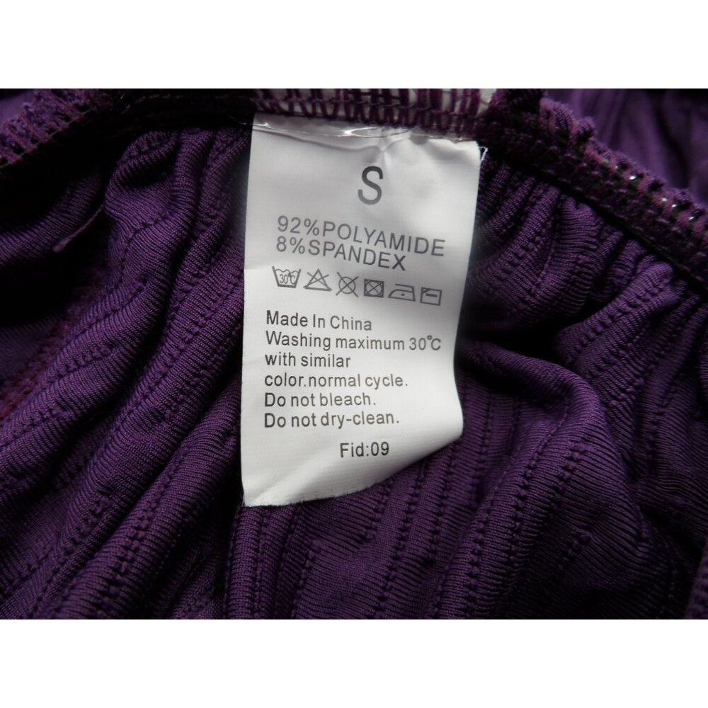 Purple High-Waisted Rutched Leggings Womens Size S - Picture 4 of 6